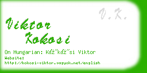 viktor kokosi business card